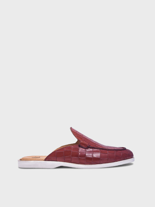 Romeo - Tan Croco Mules (Bespoke Edition)