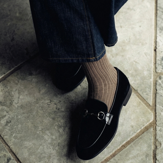 RNK Amsterdam Noir Suede Horsebit Black Loafers