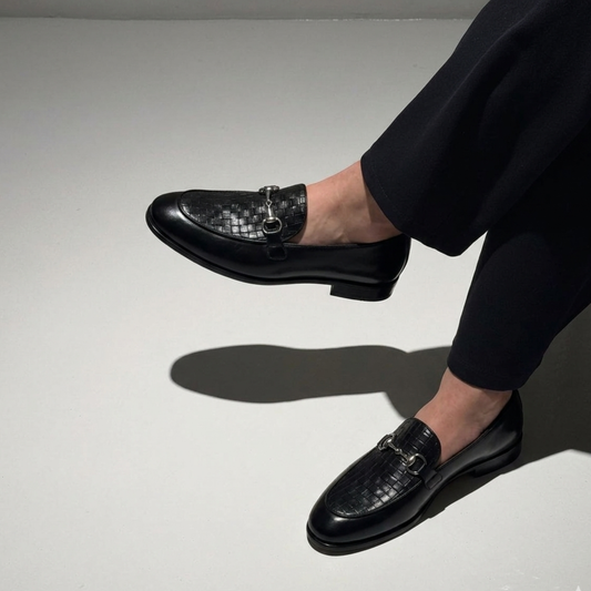 RNK Kalci Nero Horsebit Loafers in Black