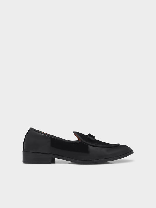 Classic Tuxedo Special | Patent Suede Ribbon Loafers