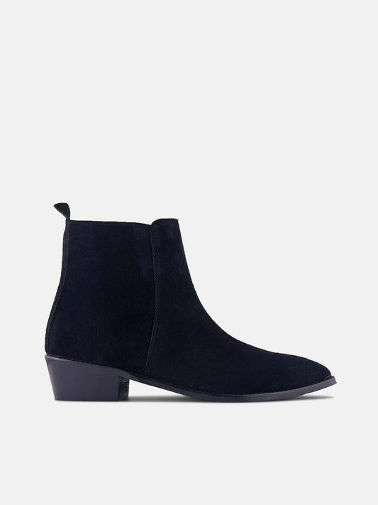 Black Baron in Sqaure Toe | Suede Leather (Black)