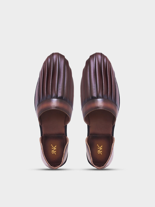 RNK FOLDÉ - Designer Pleated Leather Slip-Ons