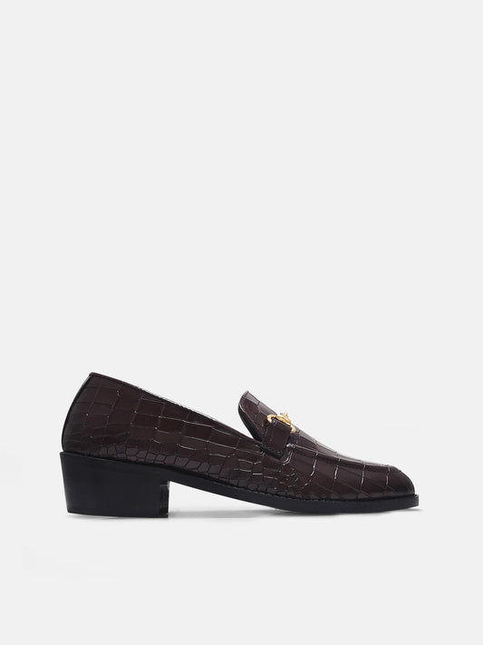 Regal Crocs - The Horsebit Loafers in Brown (Cuban Heel)