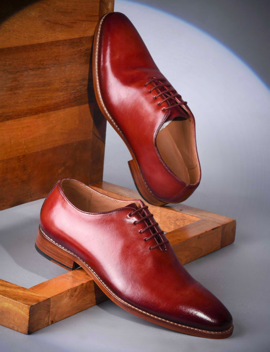 Imperio – Men’s Wholecut Oxfords in Reddish Tan | RNK Luxe
