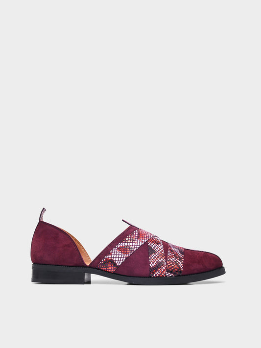 Maroon Printed Peshawari Sandal