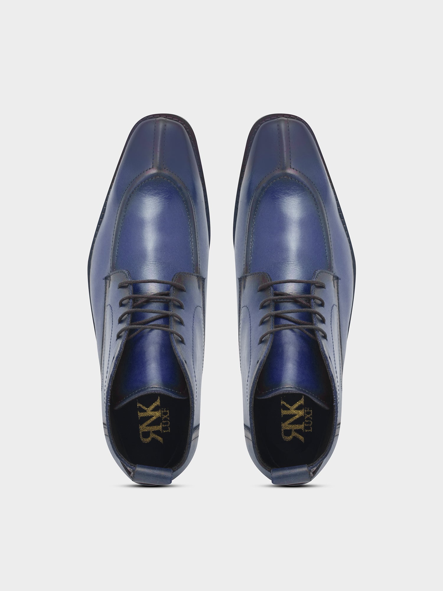 RNK Vesper Blue Boot | Premium Men’s Sleek Lace-Up Derby Ankle Boots