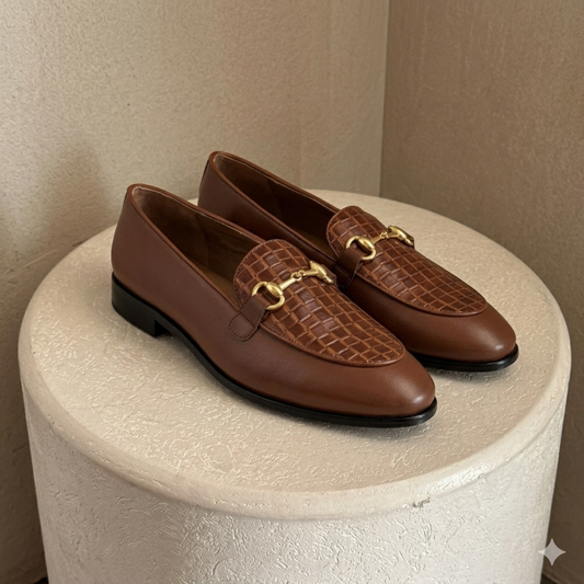 RNK Kalci Aurelio Horsebit Loafers in Brown