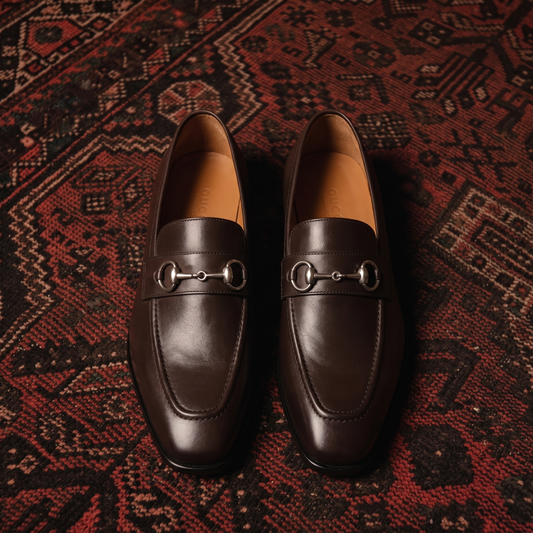 RNK Arca Brown Horsebit Penny Loafers