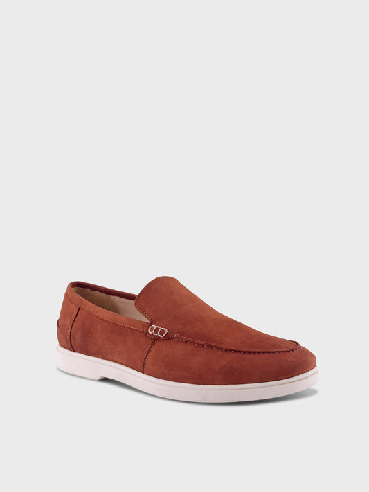 Romeo - Terracotta Suede Loafers