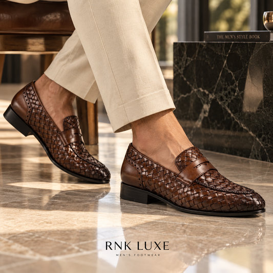 Verona - Braided Penny Loafers