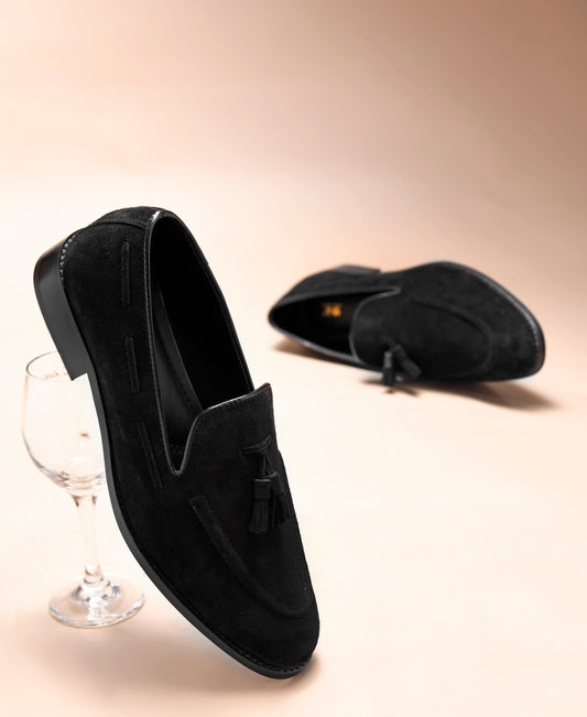 RNK Classic Luxos in Black | Loafers in Suede 