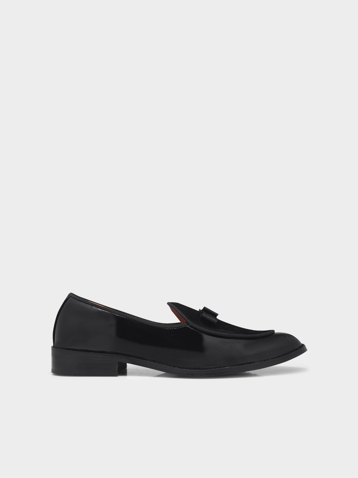 Classic Tuxedo Special | Patent Suede Ribbon Loafers