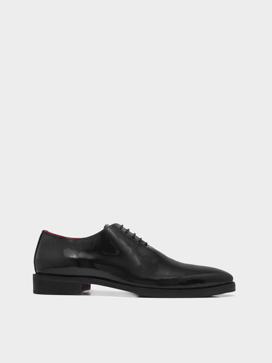 RNK LIOR - Premium Black Patent Wholecut Leather Shoes for Men