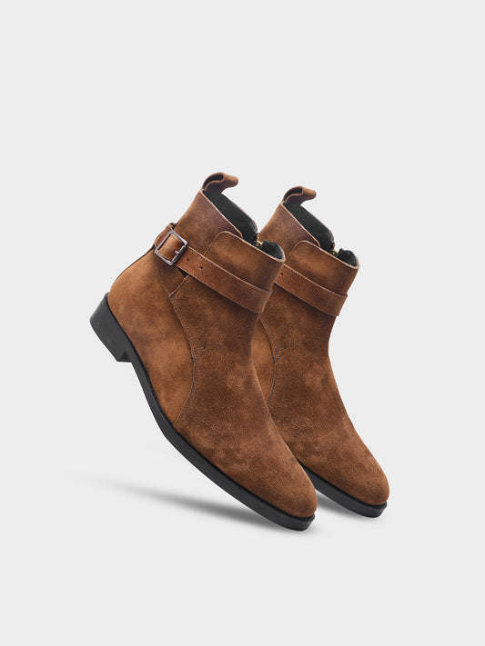 RNK DUNE – Premium Camel Tan Suede Jodhpur Boots for Men