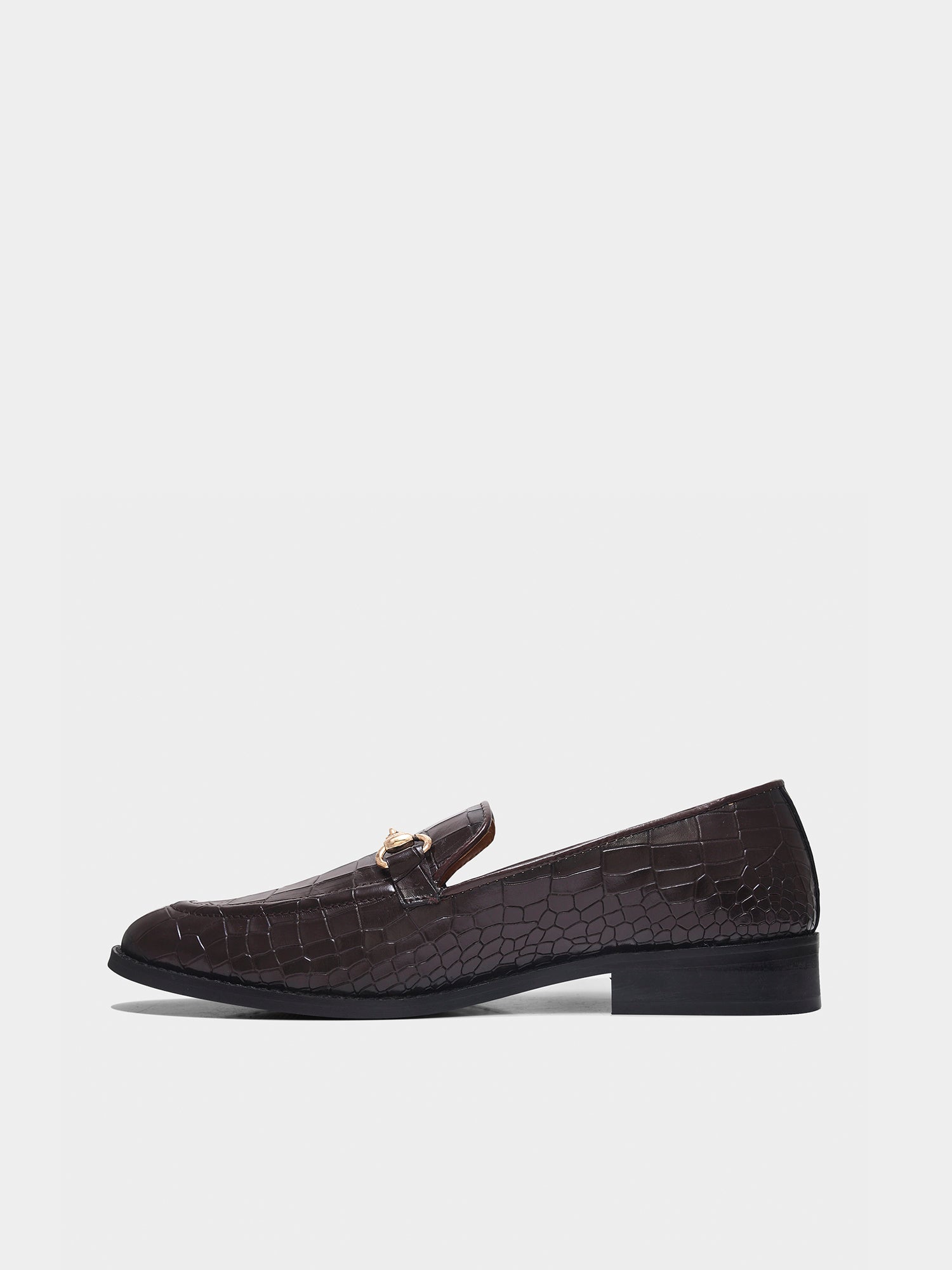 Dark Brown Leather Horsebit Loafers