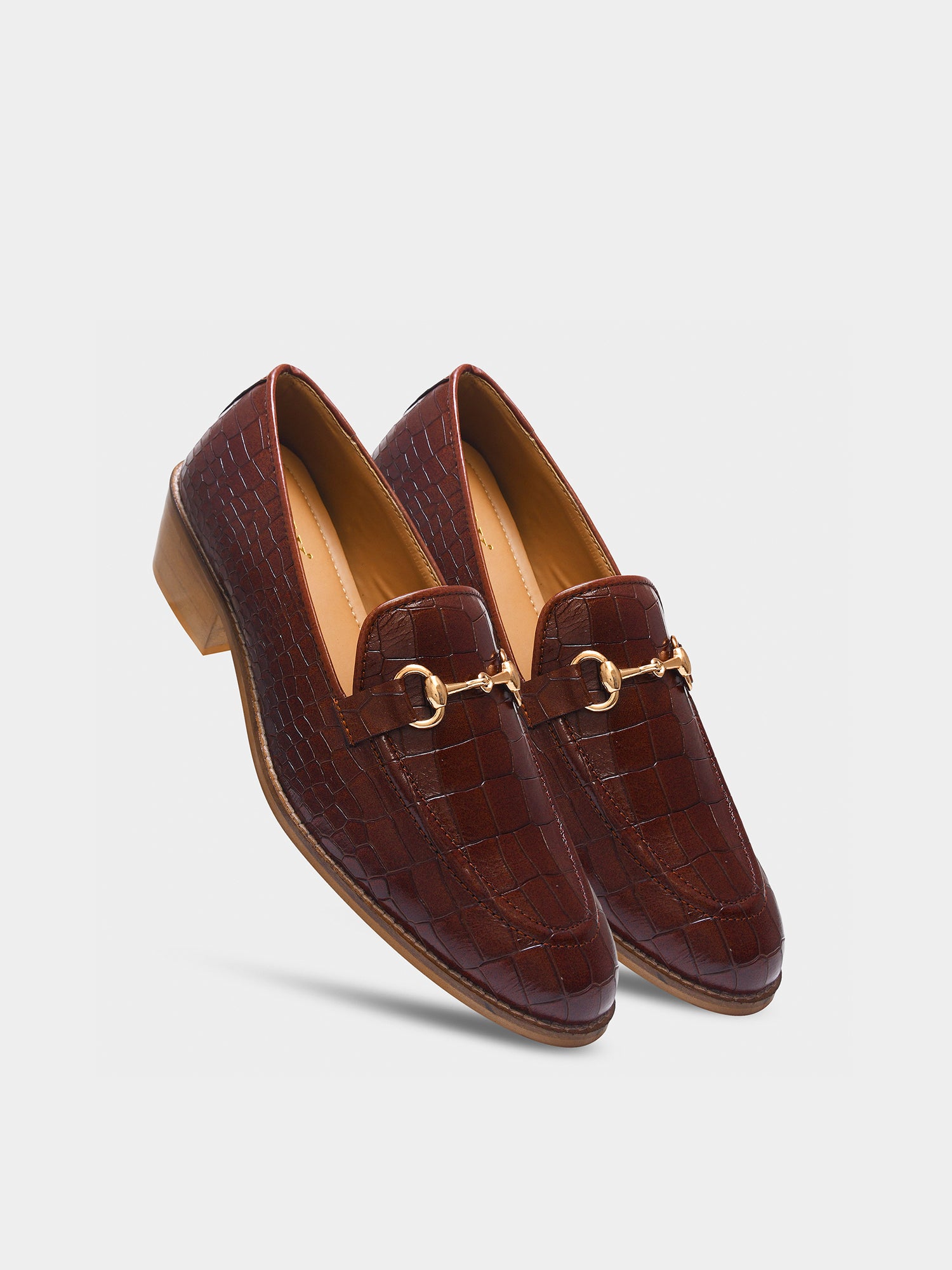Regal Crocs - The Horsebit Loafers Tan (Cuban Heel)