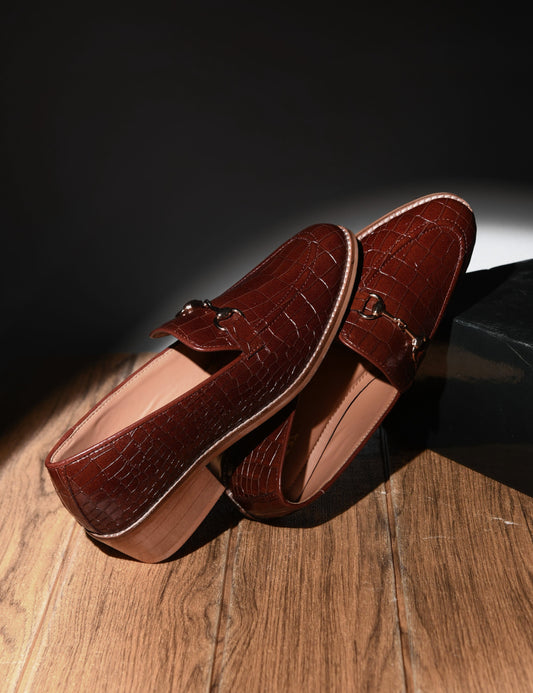 Regal Crocs - The Horsebit Loafers Tan (Cuban Heel)