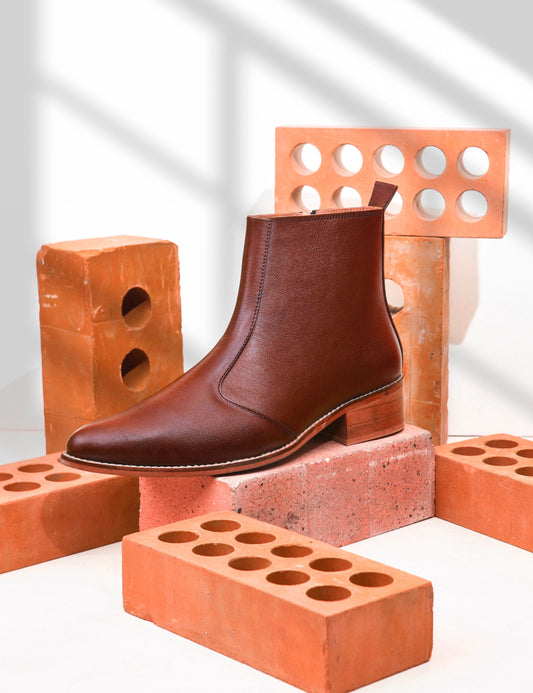 Charlie – Men’s Premium Brown Leather Chelsea Boots | RNK Luxe