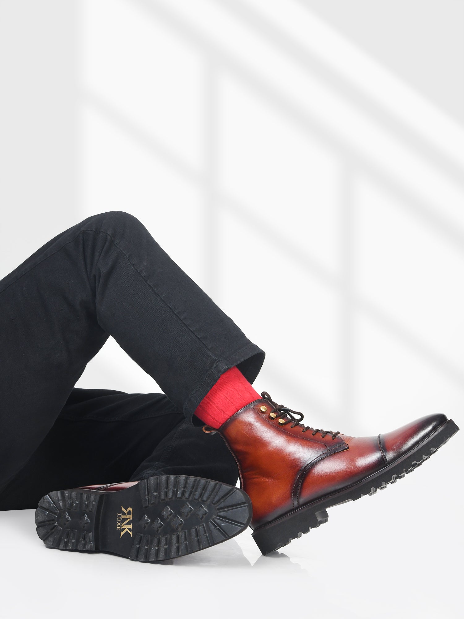 The Combat Boots (Tan) - Premium Handcrafted Military-Inspired Leather Boot