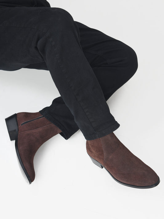 Brown Suede Boots Men