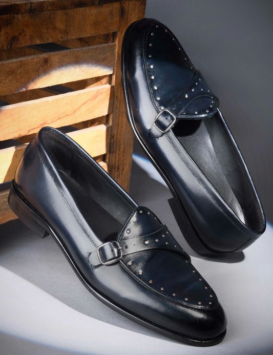 Vittorio Black – Premium Monk Strap Leather Loafers ( Limited Edition)