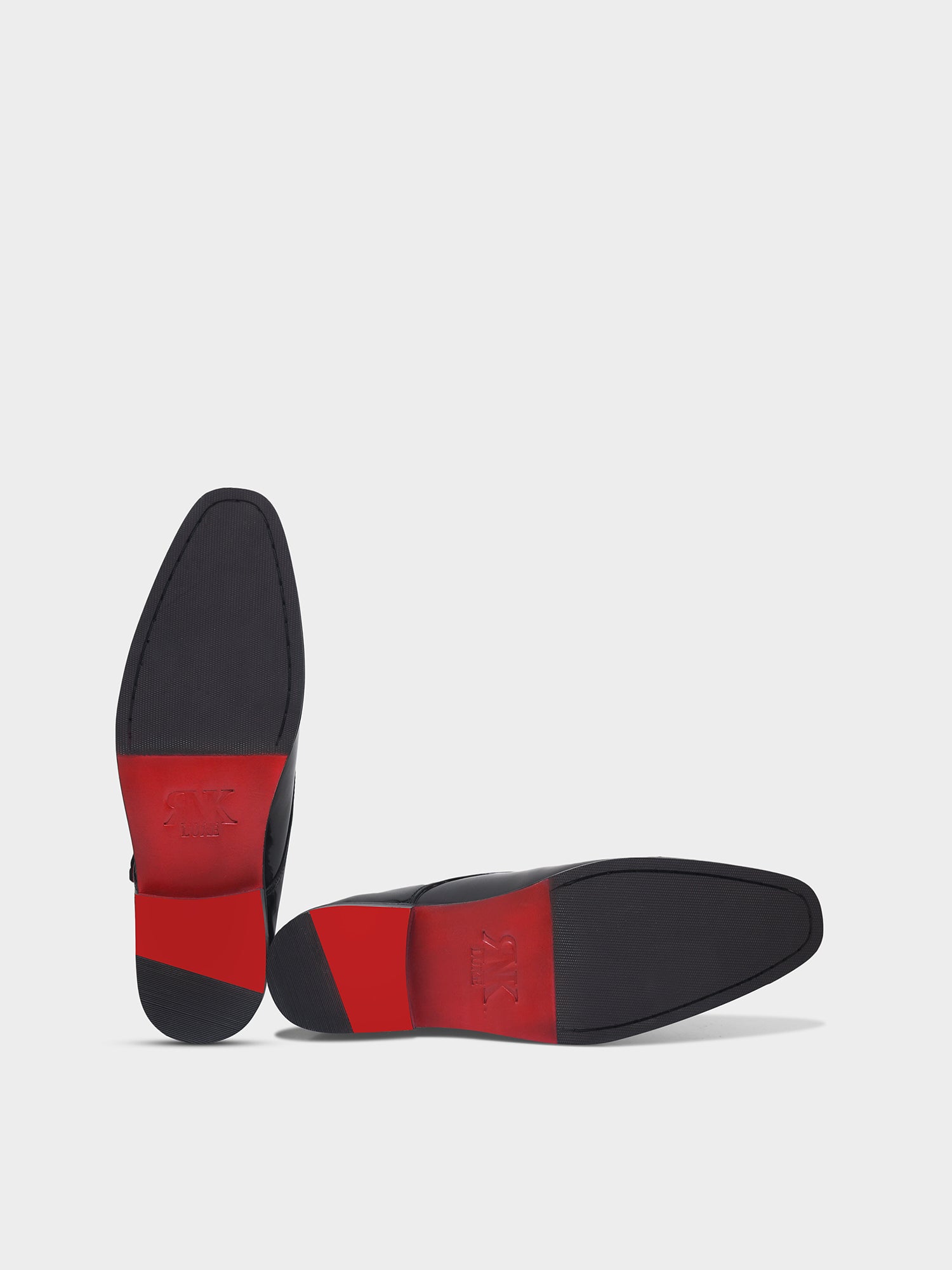 Valentino - Double Monk Strap Shoe in Premium Black Patent Leather