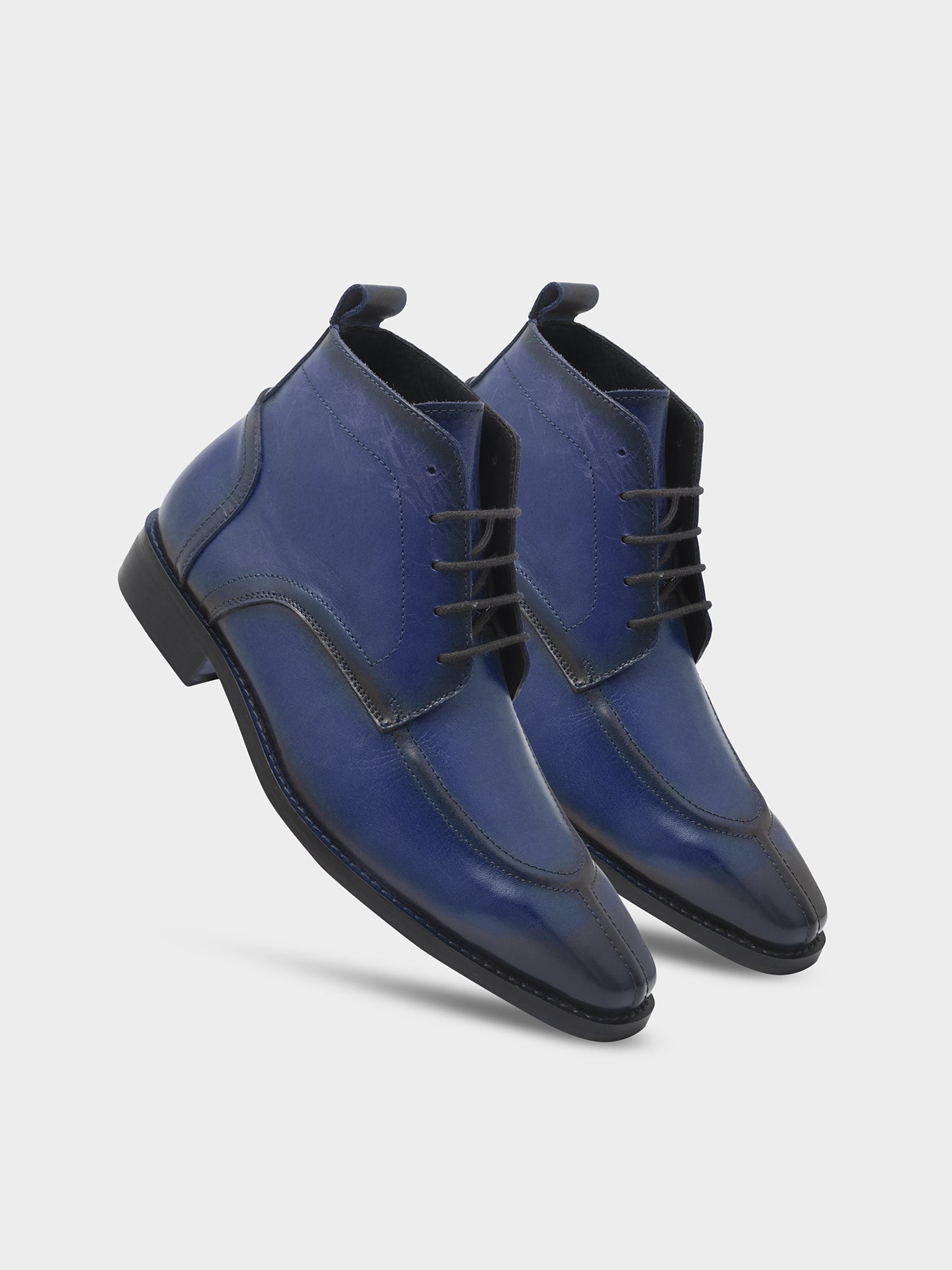 RNK Vesper Blue Boot | Premium Men’s Sleek Lace-Up Derby Ankle Boots