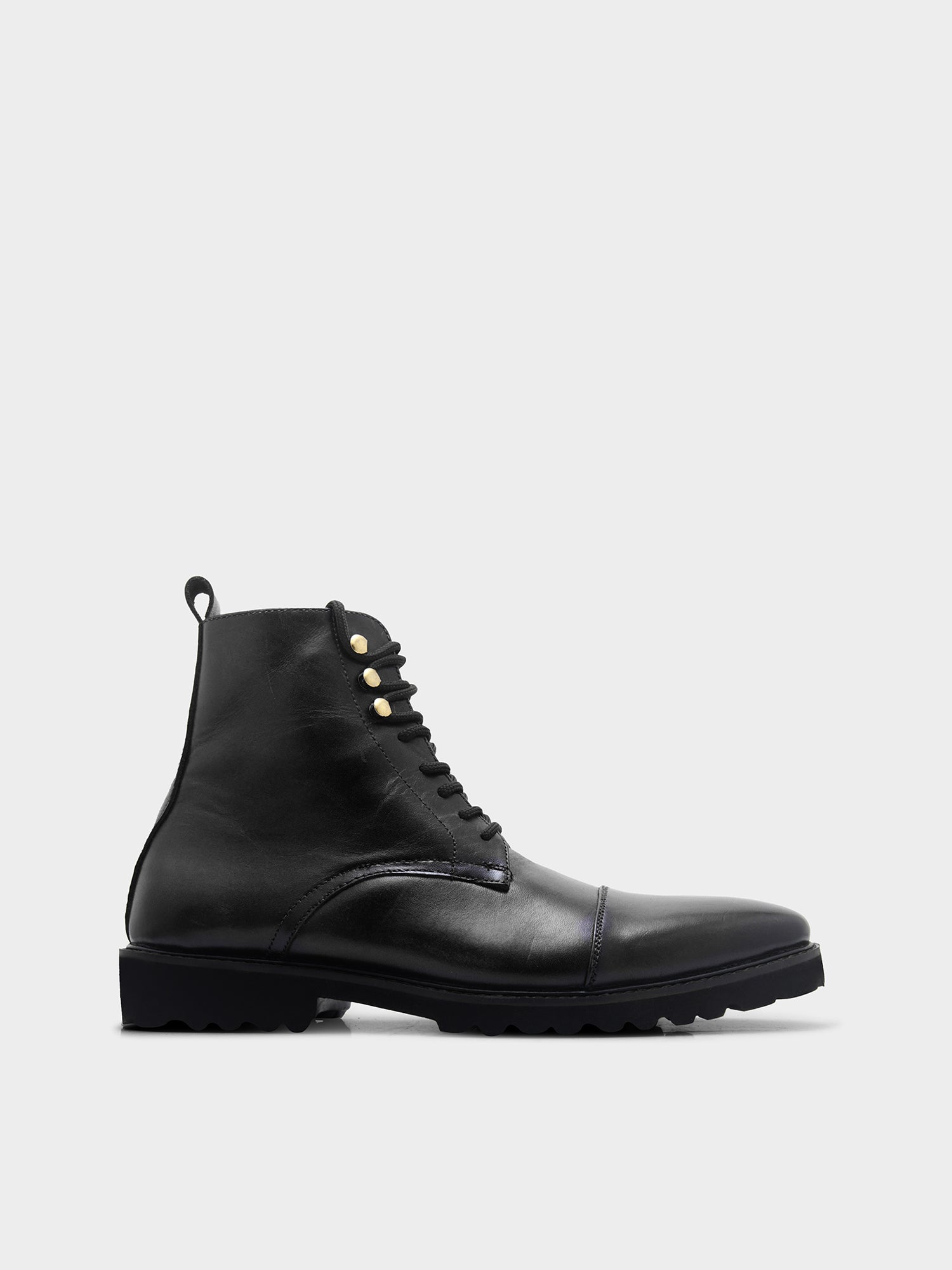 The Combat Boots (Black) - Premium Handcrafted Military-Inspired Leather Boot