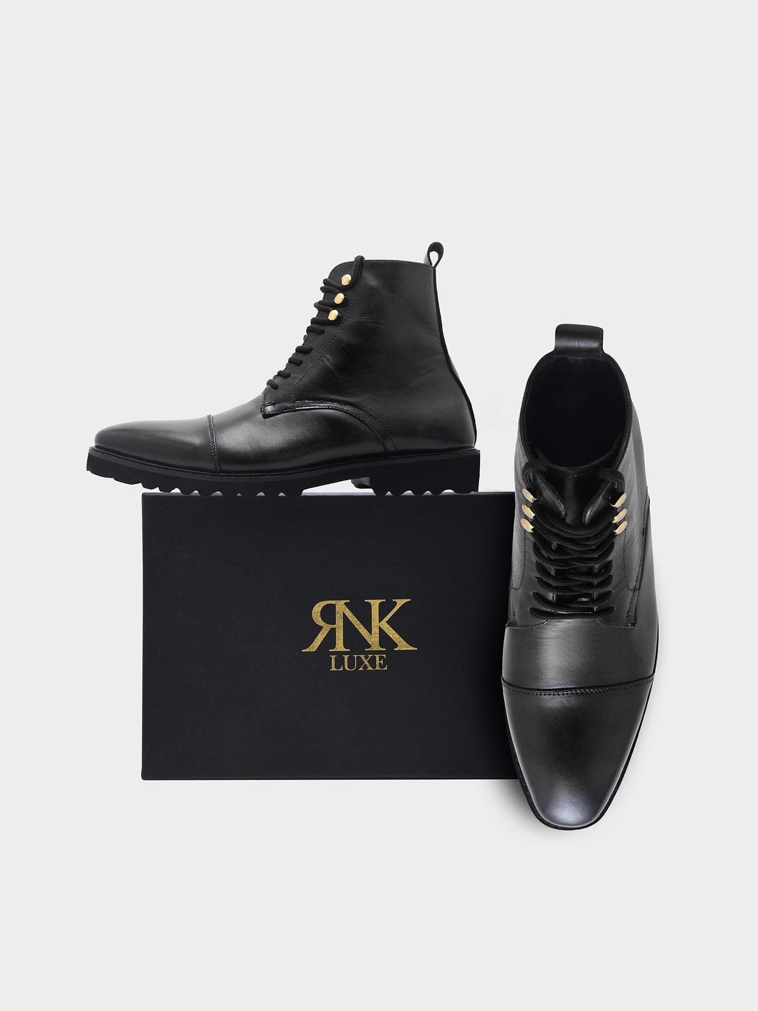 The Combat Boots (Black) - Premium Handcrafted Military-Inspired Leather Boot