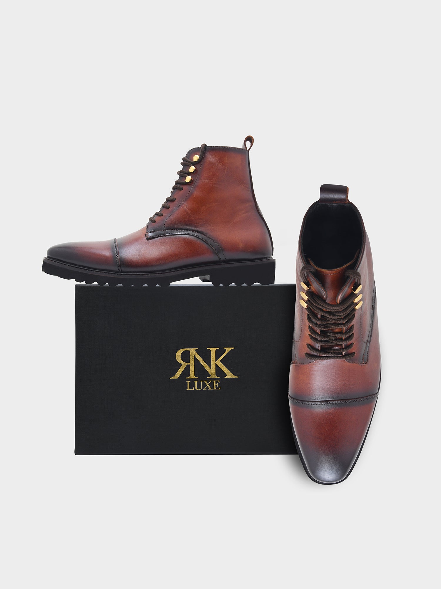 The Combat Boots (Tan) - Premium Handcrafted Military-Inspired Leather Boot