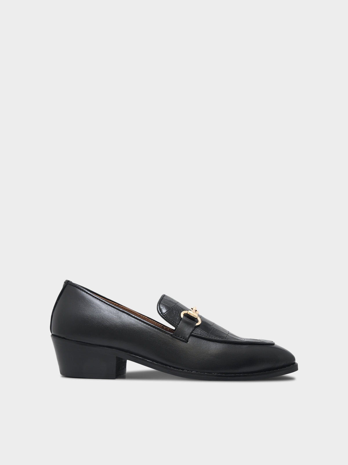 Black Croc Horsebit Loafers for Men | Richie Rich – RNK Luxe