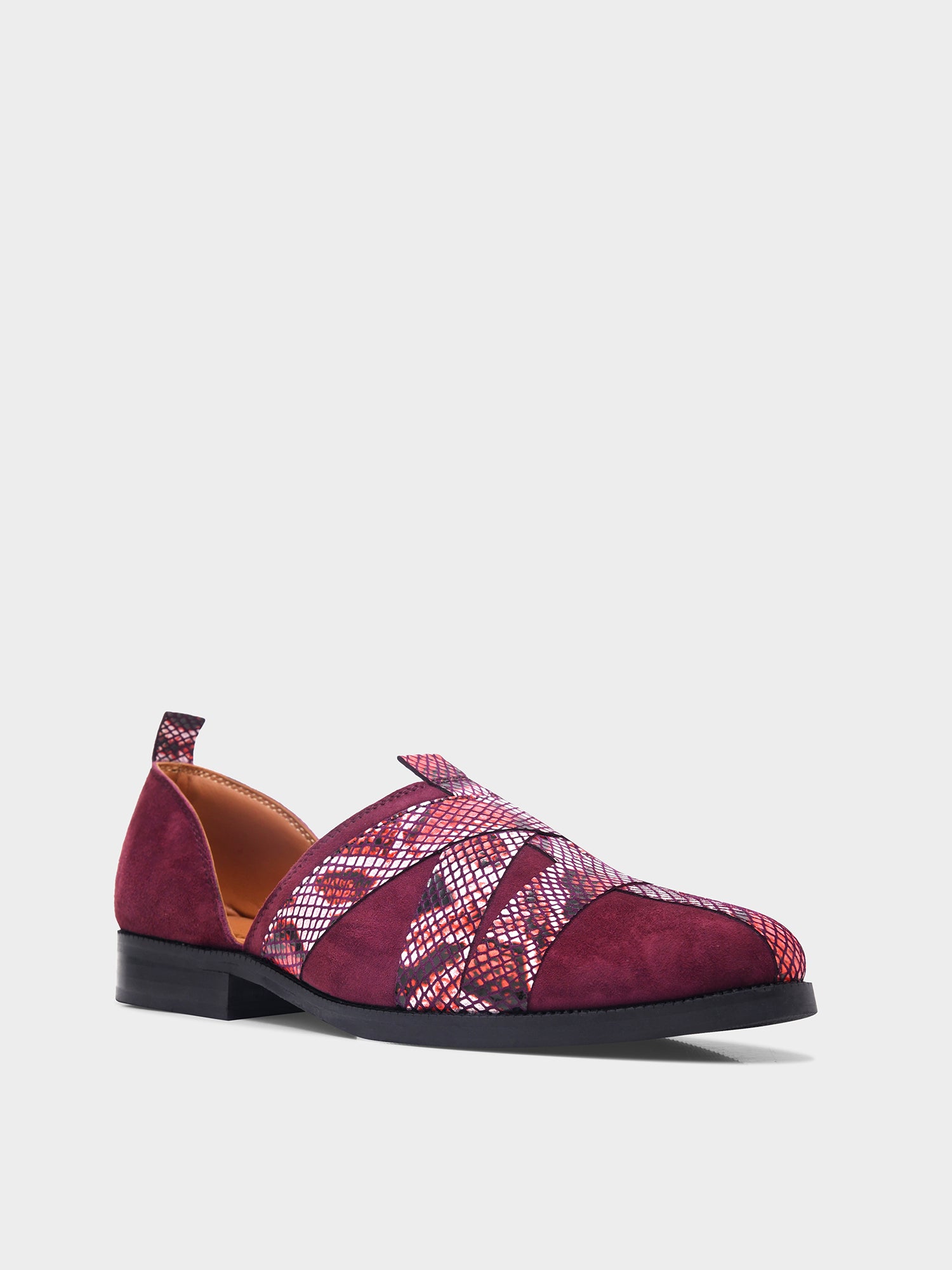 Maroon Printed Peshawari Sandal