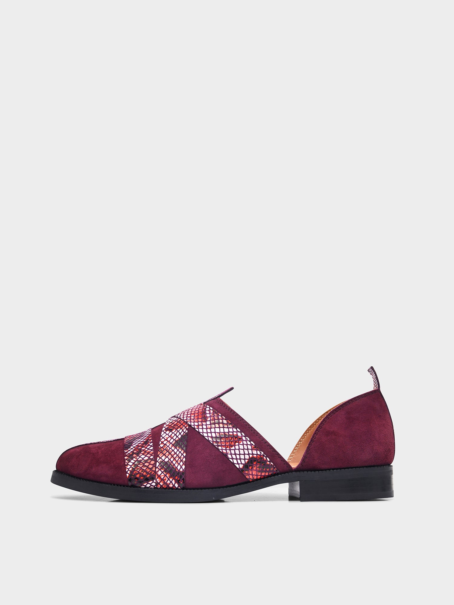 Maroon Printed Peshawari Sandal