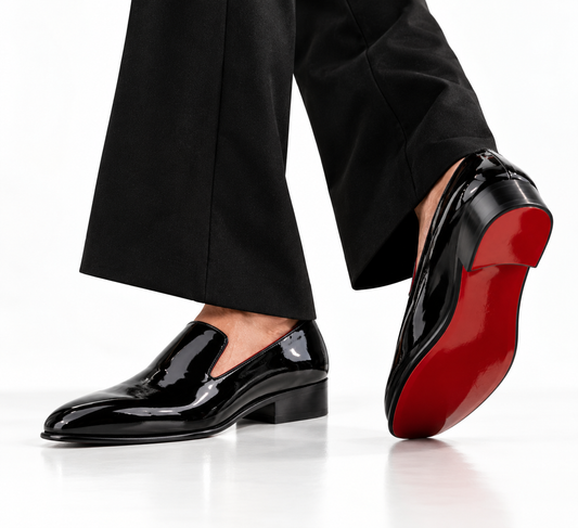RNK GALA – Black Patent Leather Party Wear Shoes for Men