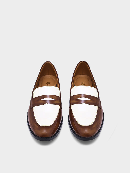 Classic Two-Tone Penny Loafers