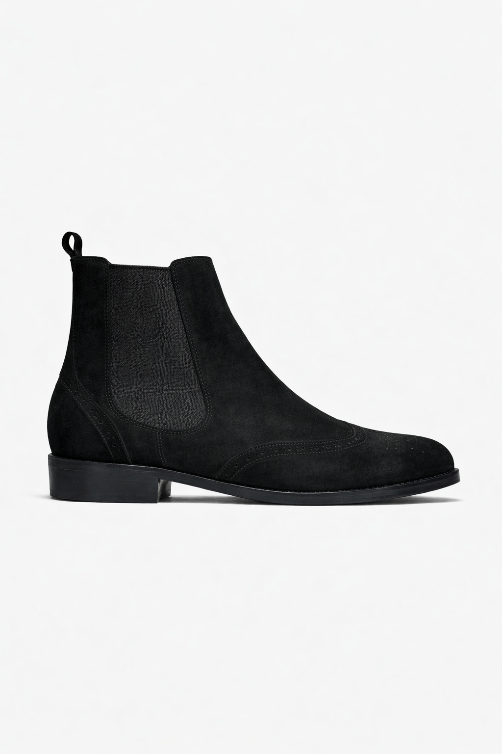 Black slip-on sneaker on a white background