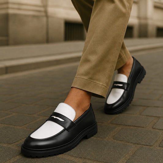 RNK Luxoro Bianco Noir Loafers for Men